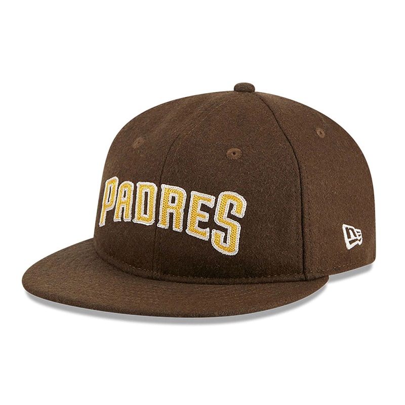 San Diego Padres Melton Wool Brown Retro Crown 9FIFTY Strapback Cap
