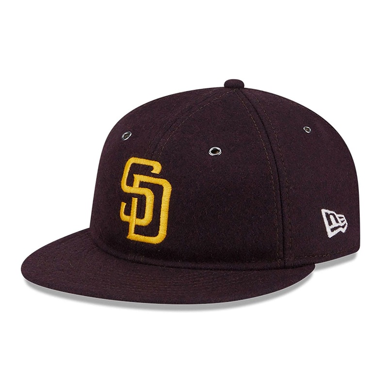 San Diego Padres Wool Dark Brown Retro Crown 59FIFTY Fitted Cap
