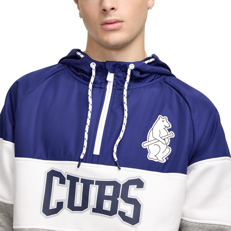 Chicago Cubs Throwback Color Block Hoodie