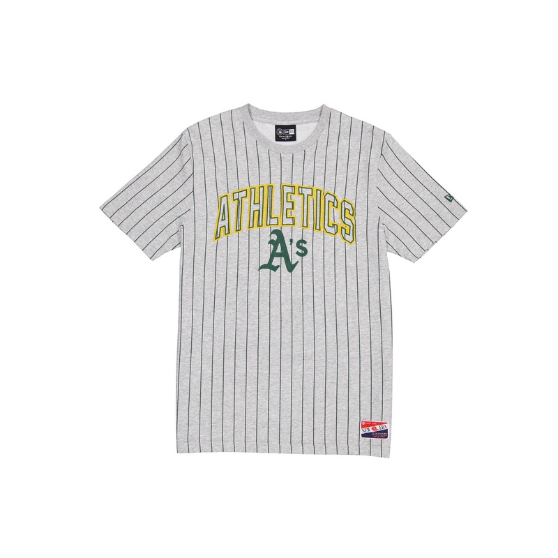 Athletics Throwback Gray Pinstripe T-Shirt