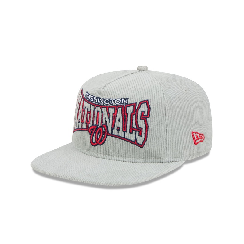 Washington Nationals Gray Cord Golfer Hat