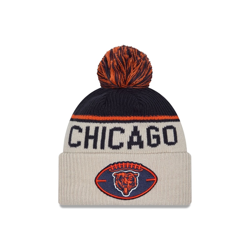 Chicago Bears 2024 Cold Weather Historic Pom Knit Hat