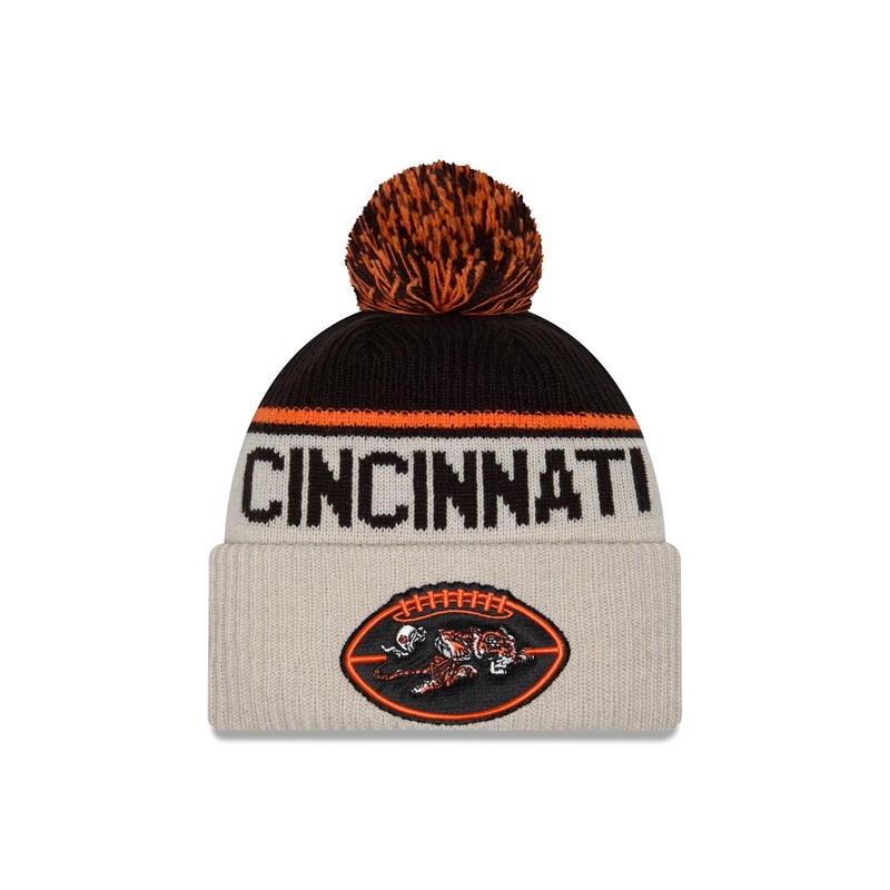 Cincinnati Bengals 2024 Cold Weather Historic Pom Knit Hat