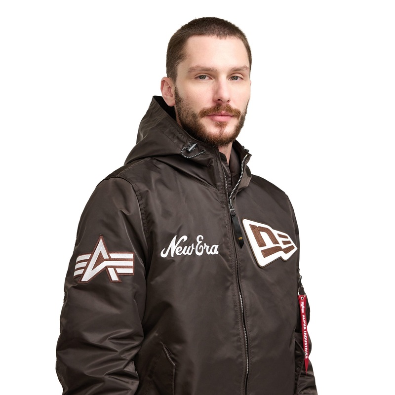 Alpha Industries x  L-2B Hooded Bomber Brown Jacket