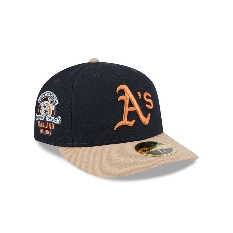 Athletics Blue Ivory Low Profile 59FIFTY Fitted Hat