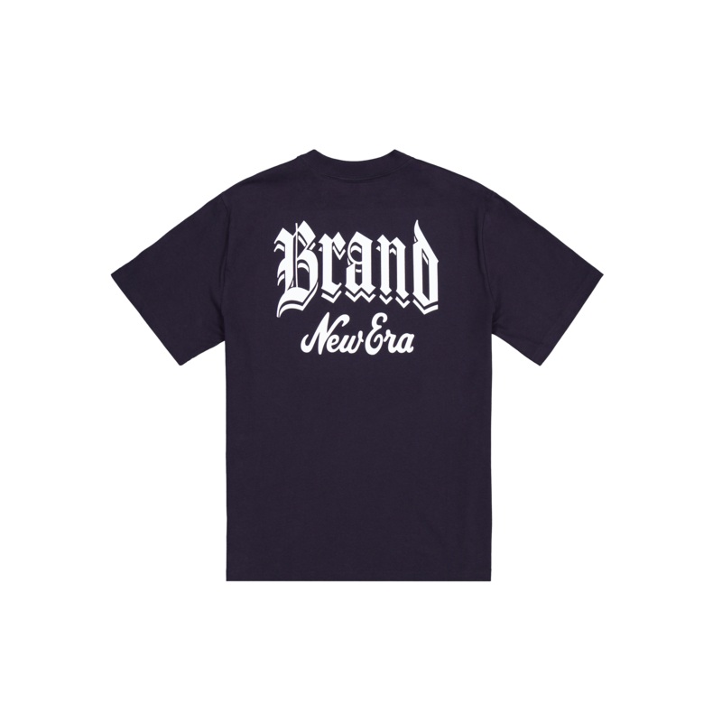 Blackletter Graphic Navy T-Shirt