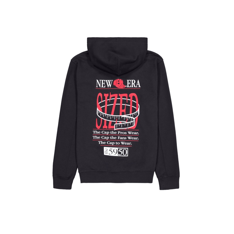 Sized Graphic Black Hoodie
