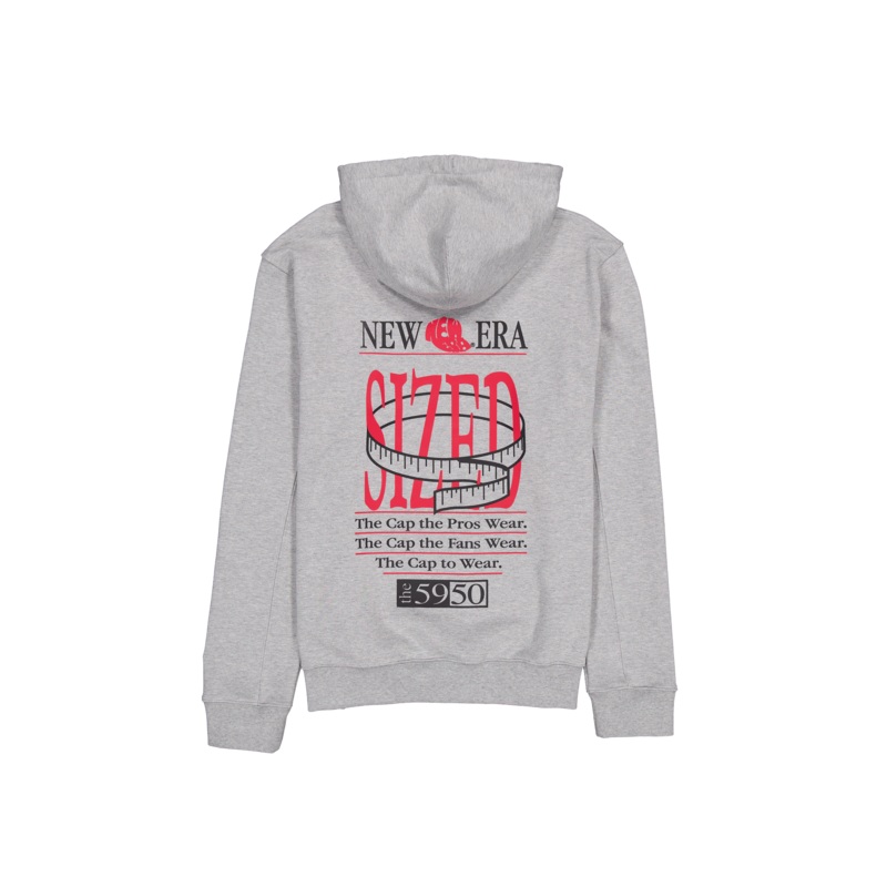 Sized Graphic Heather Gray Hoodie