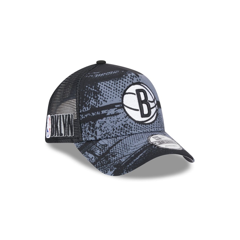 Brooklyn Nets 2024 Tip-Off 9FORTY A-Frame Trucker Hat