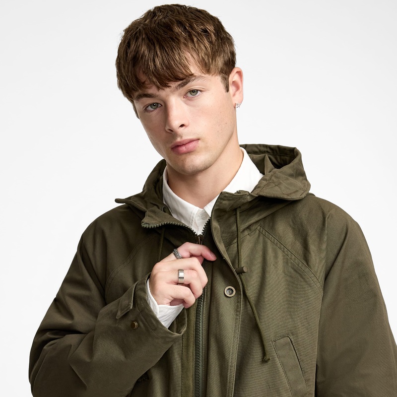 Dark Khaki Fishtail Parka Jacket