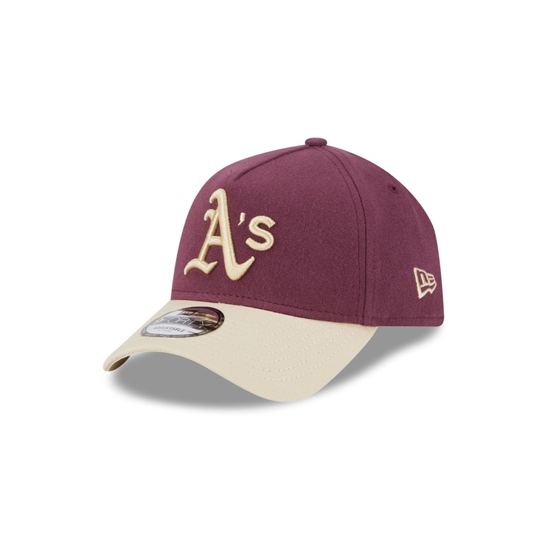Athletics Moleskin Crown Maroon 9FORTY A-Frame Snapback Hat