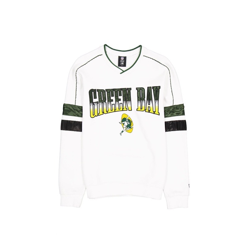 Green Bay Packers Sport Classics White Crewneck