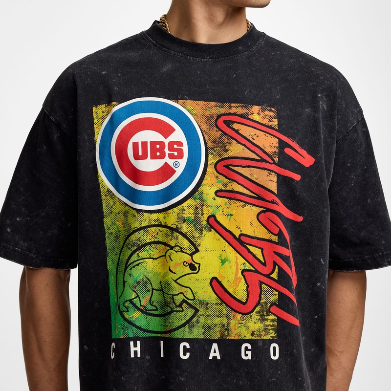 Chicago Cubs Sport Classics Boxy Black T-Shirt