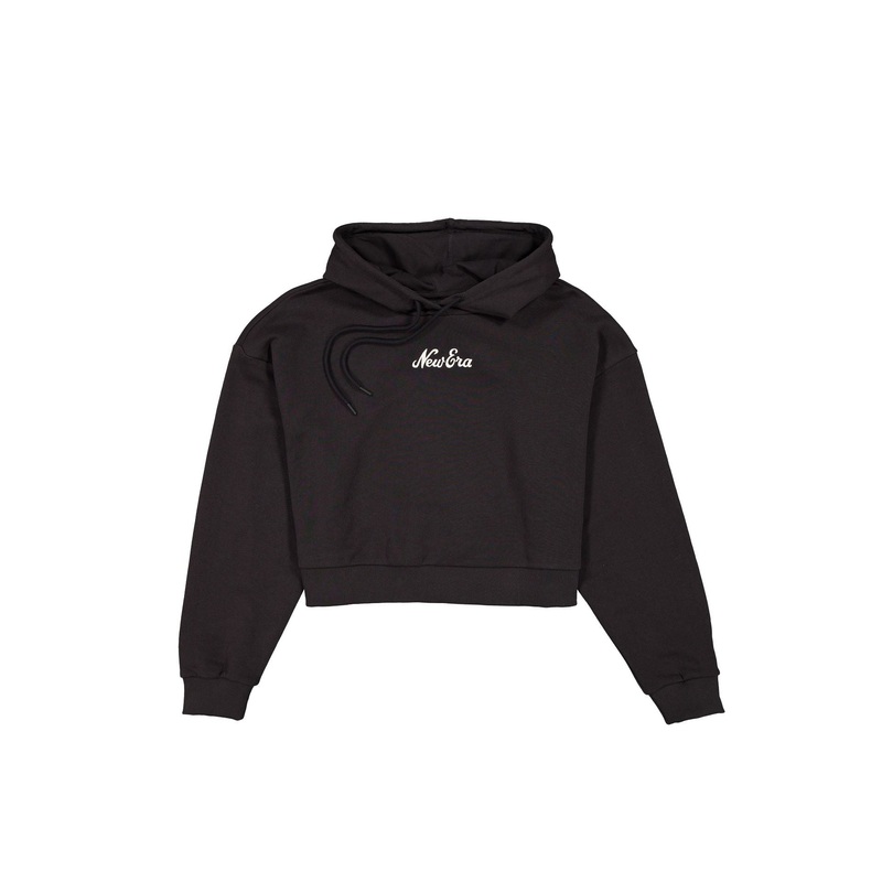 Women’s Cropped Black Script Hoodie