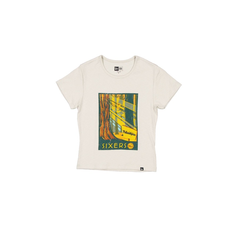 Philadelphia 76ers 2025 All-Star Game Victory Grove Women’s Stone T-Shirt