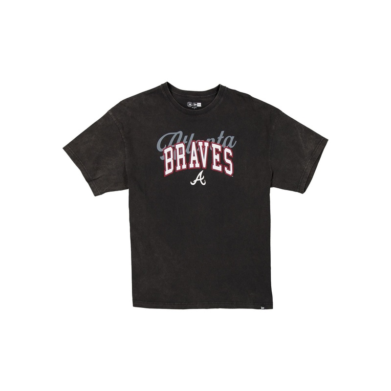 Atlanta Braves Women’s Oversized Washed Black T-Shirt