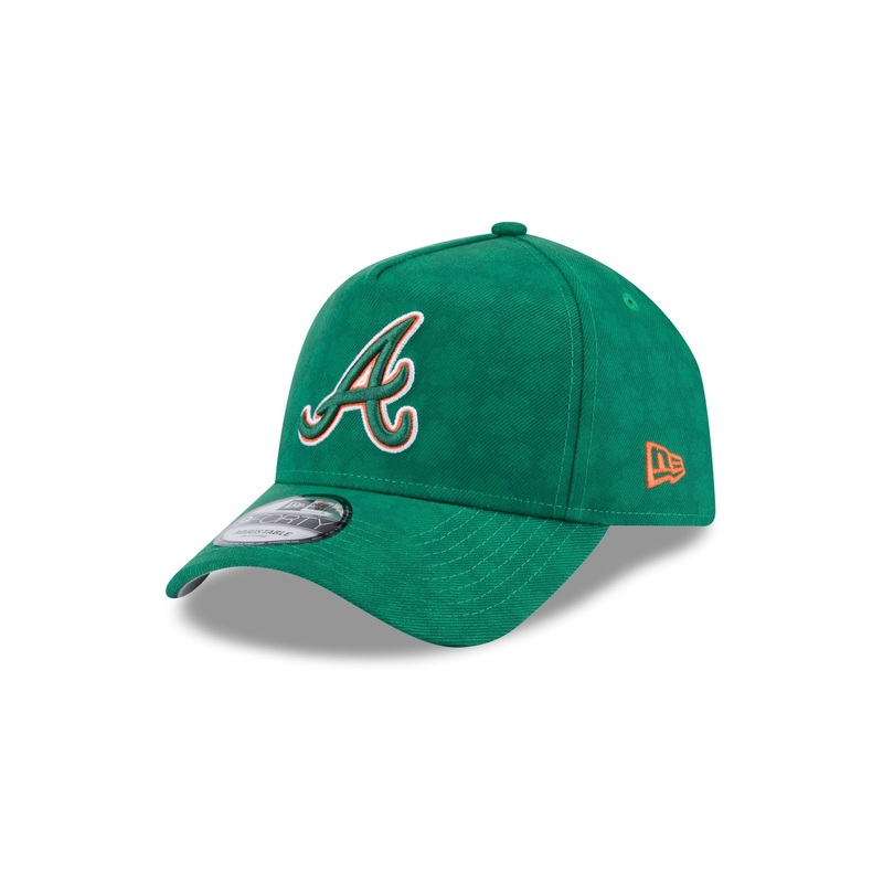 Atlanta Braves St. Patrick’s Day 2025 9FORTY A-Frame Snapback Hat