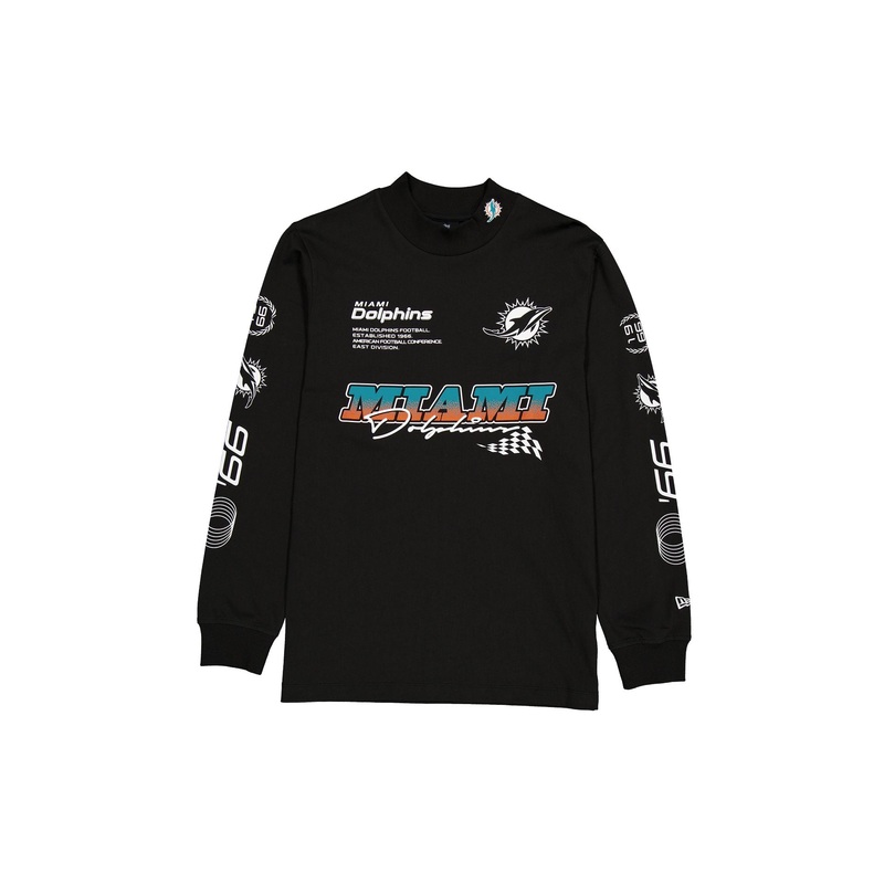 Miami Dolphins Modern Speed Black Long Sleeve T-Shirt