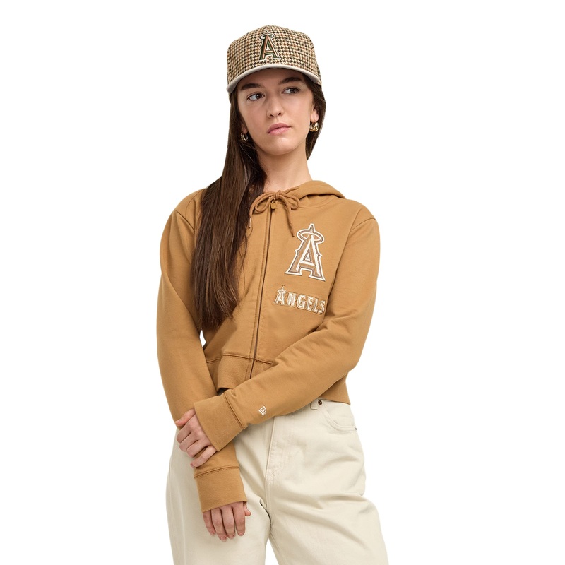Los Angeles Angels Light Bronze Logo Select Women’s Full-Zip Hoodie