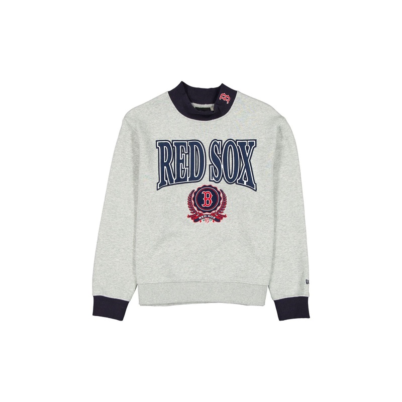 Boston Red Sox Throwback Prep Women’s Mockneck Sweatshirt
