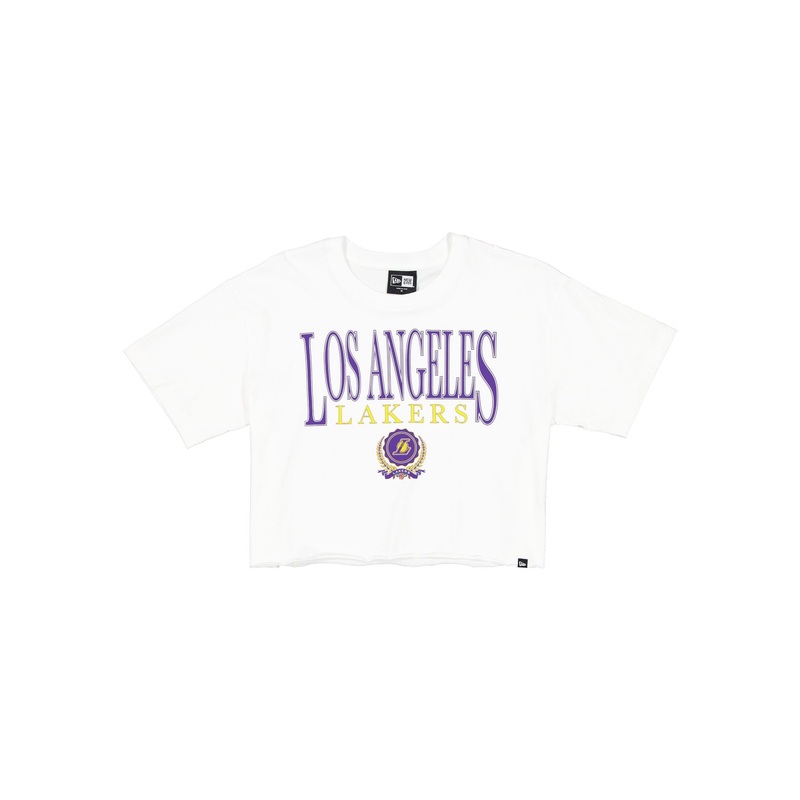 Los Angeles Lakers Throwback Prep Women’s Cropped T-Shirt