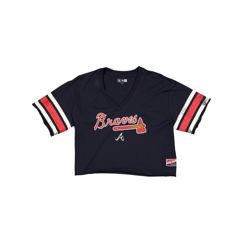 Atlanta Braves Throwback Cropped Women’s T-Shirt
