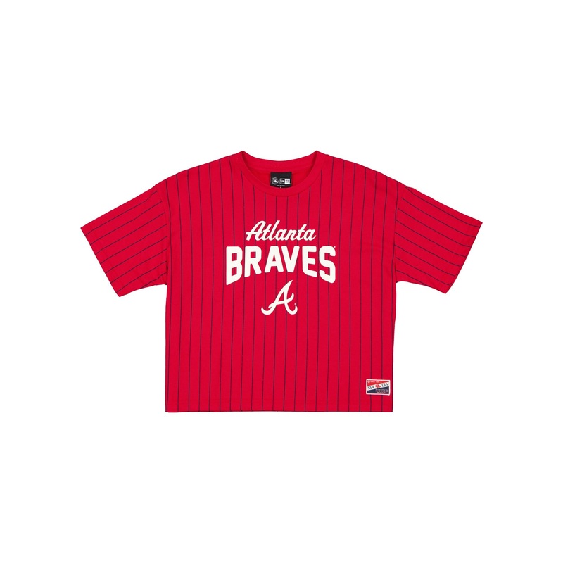 Atlanta Braves Throwback Pinstripe Women’s T-Shirt
