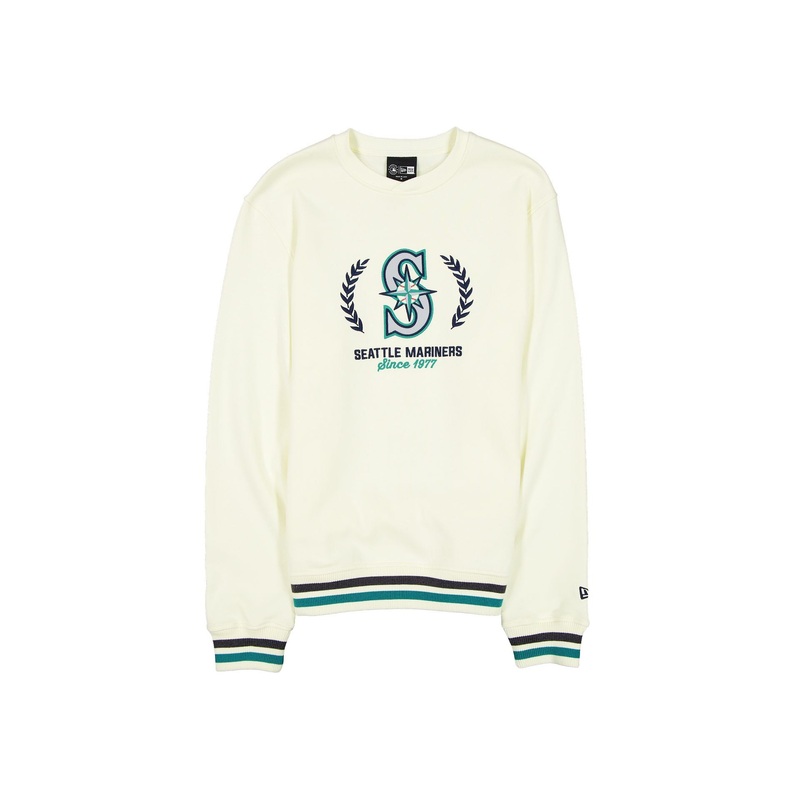 Seattle Mariners Throwback Chrome White Crewneck