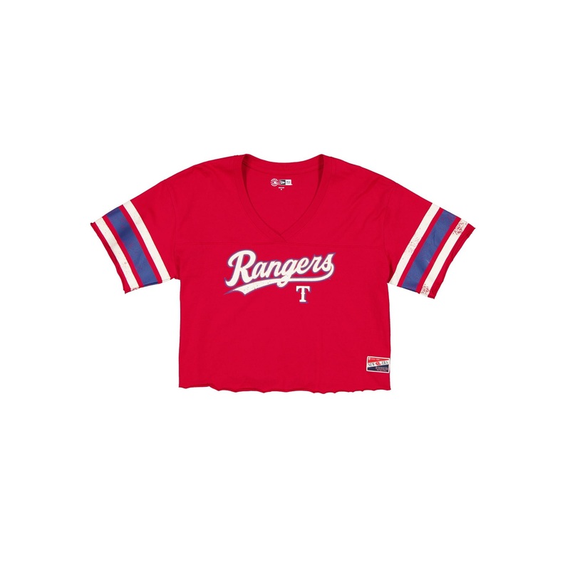 Texas Rangers Throwback Cropped Women’s T-Shirt