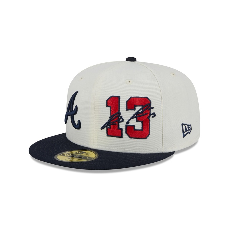 Atlanta Braves Ronald Acua Jr. Chrome White 59FIFTY Fitted Hat