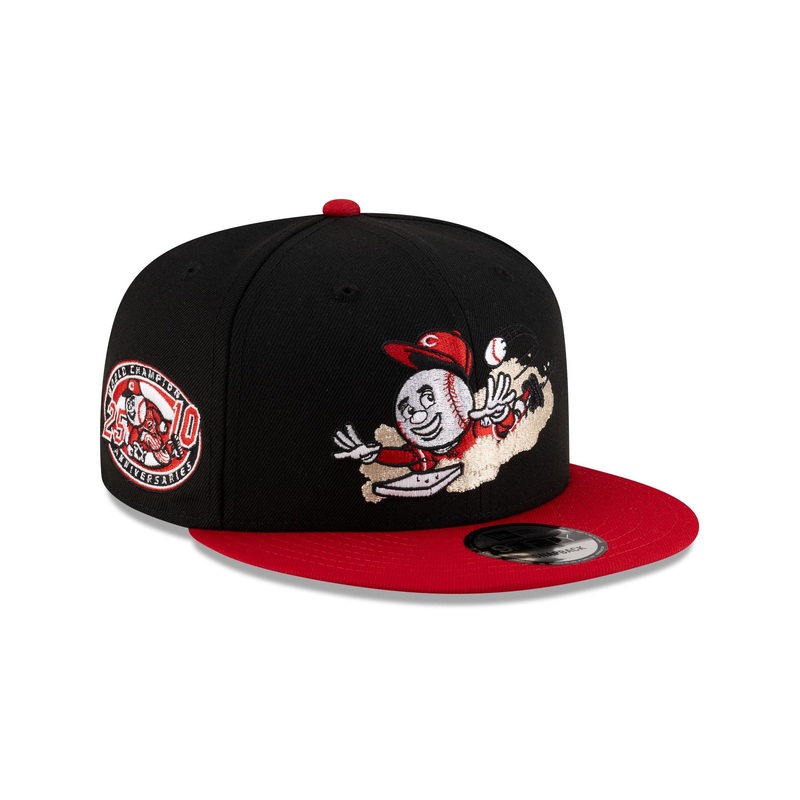Cincinnati Reds Mascot Black 9FIFTY Snapback Hat