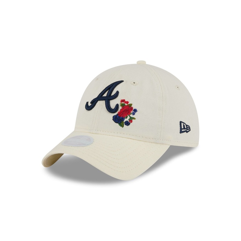 Atlanta Braves Women’s Floral Stitch 9TWENTY Adjustable Hat