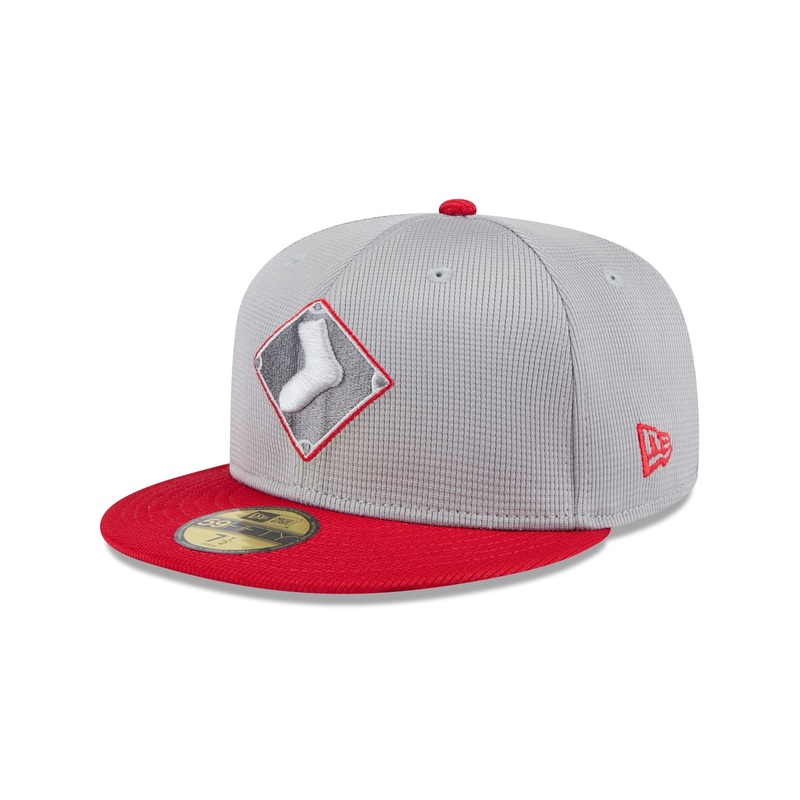 Chicago White Sox 2025 Batting Practice Gray 59FIFTY Fitted Hat