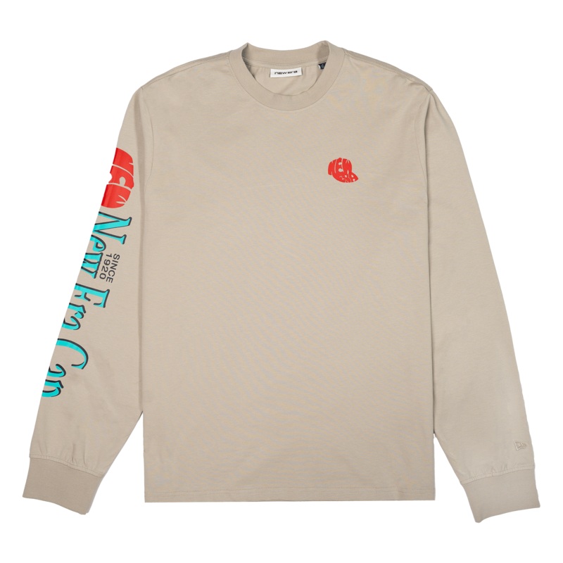 New Era Branded Lock Up ’87 Abbey Stone Long Sleeve T-Shirt