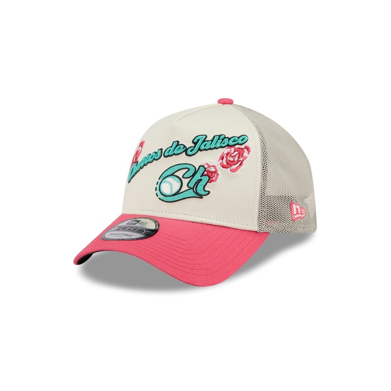 Charros de Jalisco Two-Tone Pink Rose 9FORTY A-Frame Snapback Hat