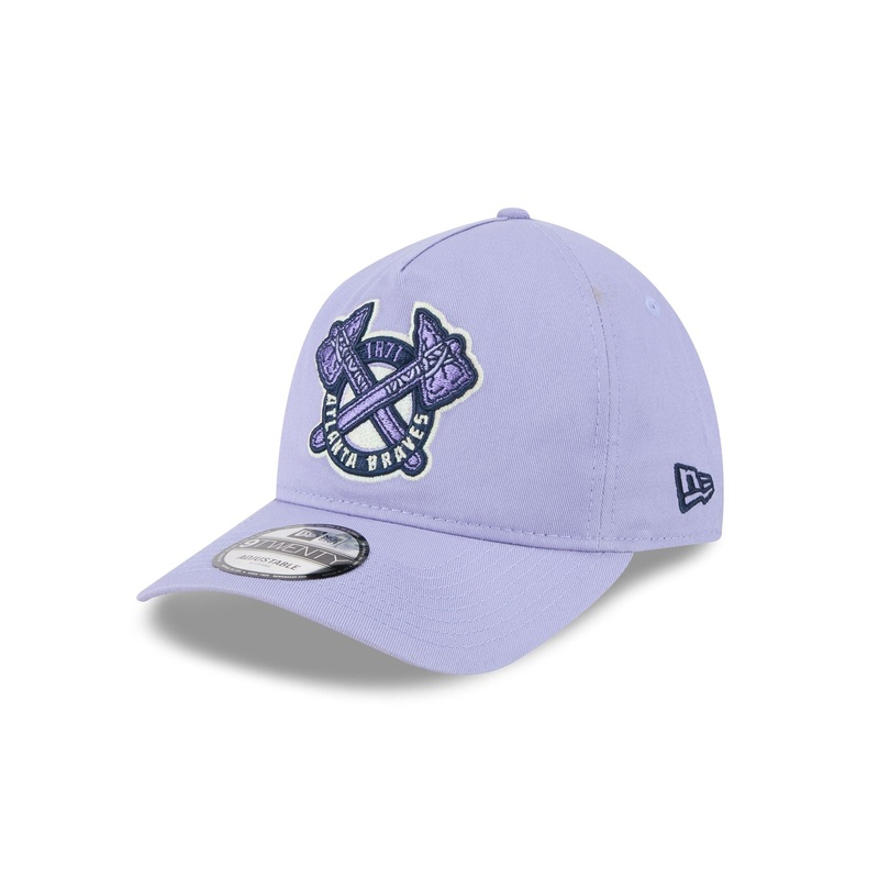 Atlanta Braves Lavender 9TWENTY A-Frame Adjustable Hat