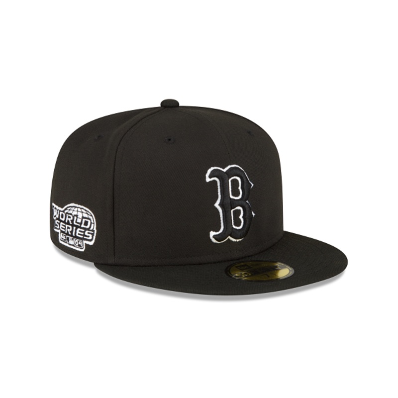 Boston Red Sox Sidepatch Black 59FIFTY Fitted Hat