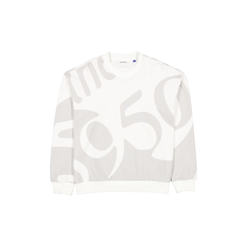 New Era Branded 59FIFTY Splitter College White Crewneck