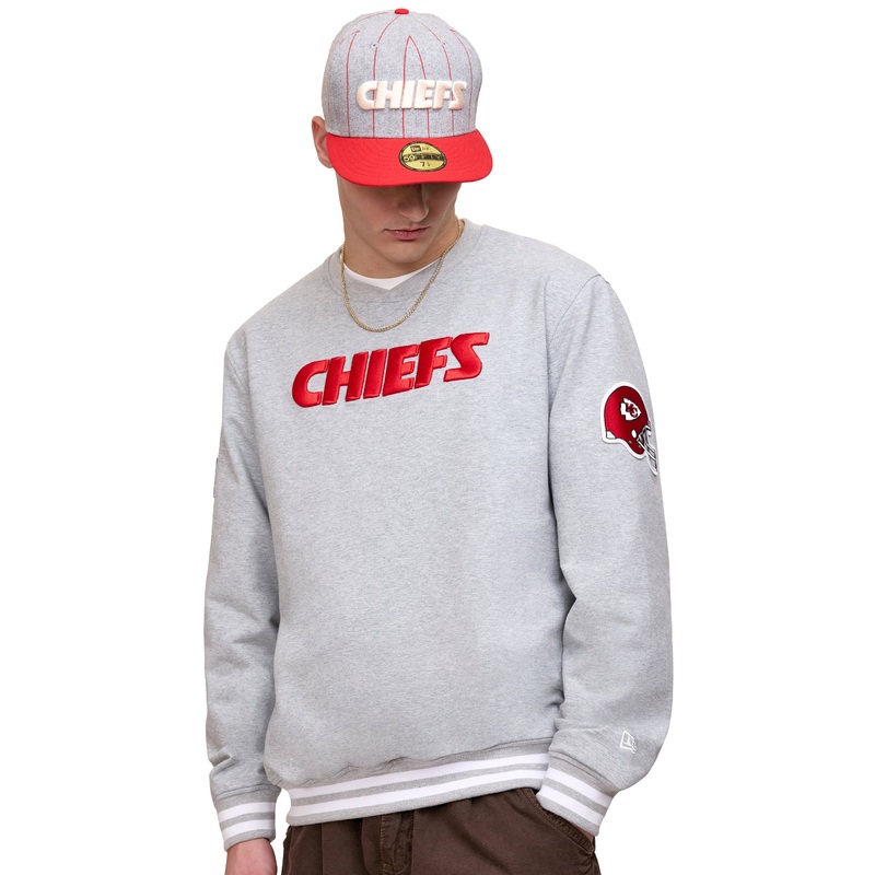 Kansas City Chiefs Gray Logo Select Crewneck