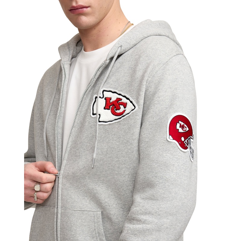 Kansas City Chiefs Gray Logo Select Full-Zip Hoodie