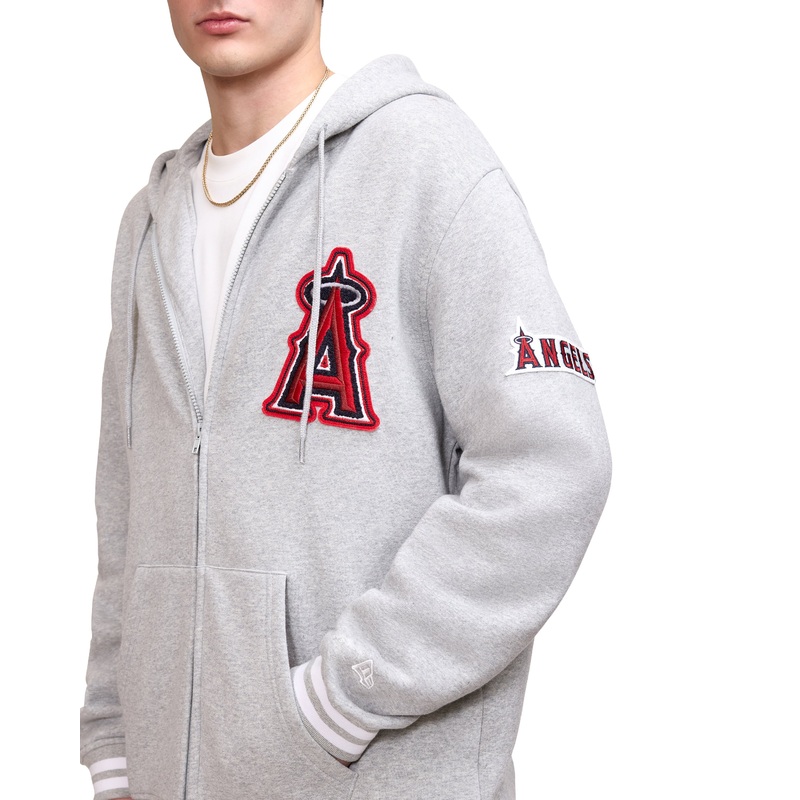 Los Angeles Angels Gray Logo Select Full-Zip Hoodie