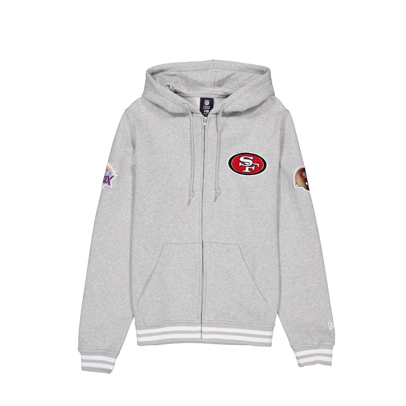 San Francisco 49ers Gray Logo Select Full-Zip Hoodie